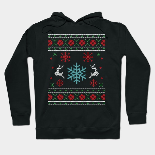 Ugly Christmas Snowflake Hoodie by Shiva121